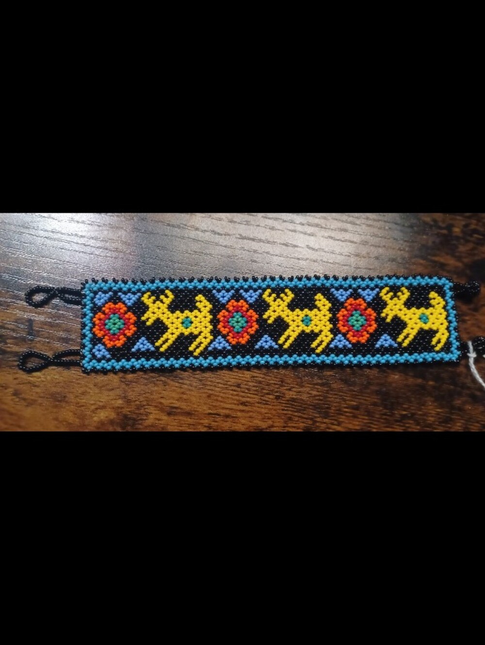 Huichol Native American Tribe Beaded Bracelet from Mexico